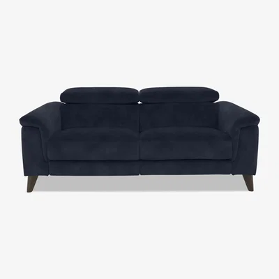 Furniture Village Wade 2 Seater Fabric Power Recliner Sofa - R15 Navy Blue