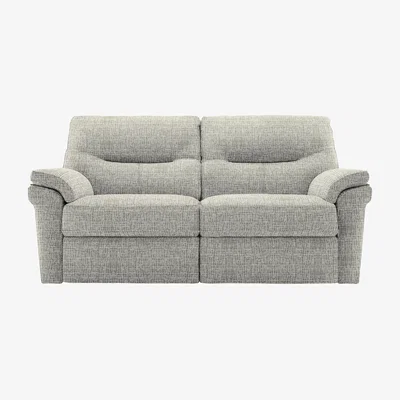 Furniture Village G Plan - Seattle 2.5 Seater Fabric Power Recliner Sofa with Heated Seats - Waffle Smoke