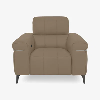 Furniture Village Homestage Fabric Power Recliner Chair with Power Headrest - Desert