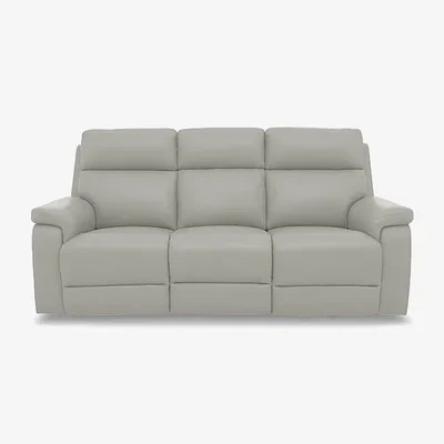 Furniture Village Raven Leather 3 Seater Leather Power Recliner Sofa - Lead Grey - Sofas and Armchairs