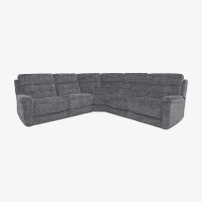 Furniture Village Springer Fabric Large Power Recliner Corner Sofa - Gun Metal