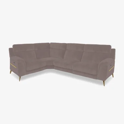 Furniture Village Eclipse Small Fabric Power Recliner Left Hand Facing Corner Sofa with Power Headrests