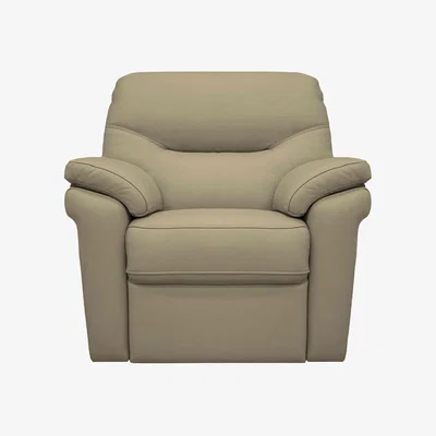 Furniture Village G Plan - Seattle Leather Power Recliner Armchair with Power Lumbar and Heated Seat - Cambridge Taupe