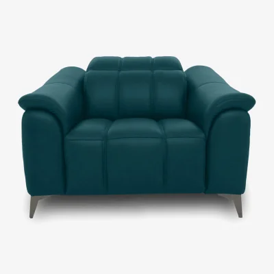 Furniture Village Angelo Leather Power Recliner Chair with Power Headrest - Midnight Jade