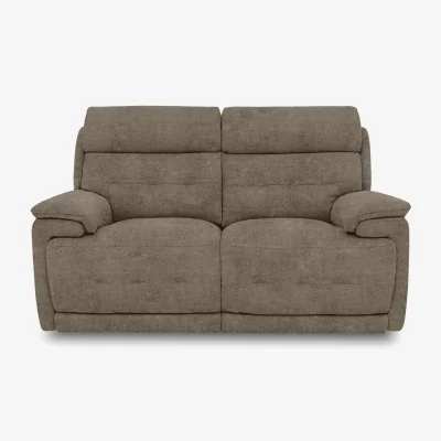 Furniture Village Brescia Fabric 2 Seater Power Recliner Sofa with Power Headrests - R120 Light Khaki