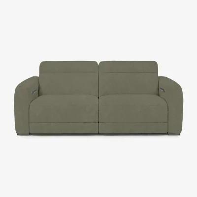 Furniture Village Edison Fabric 2 Seater Power Recliner Sofa with Power Headrests and Lights