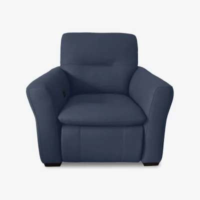 Furniture Village World of Leather - Restore BV Leather Power Recliner Chair - BV Ocean Blue