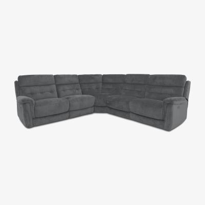 Furniture Village Springer Fabric Large Power Recliner Corner Sofa - R20 Pewter