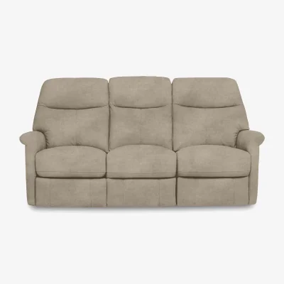 Furniture Village Compact Collection Lille 3 Seater Power Recliner Fabric Sofa - R120 Light Khaki