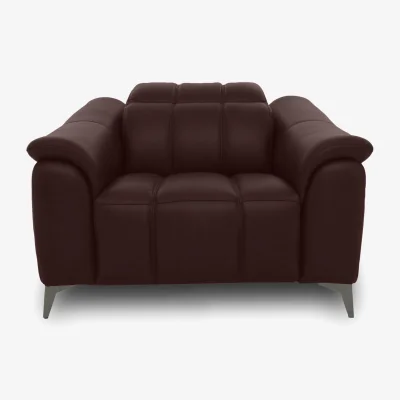 Furniture Village Angelo Leather Power Recliner Chair with Power Headrest - Burgundy