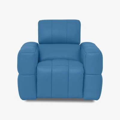 Furniture Village Cube Leather Power Recliner Chair with Power Headrest