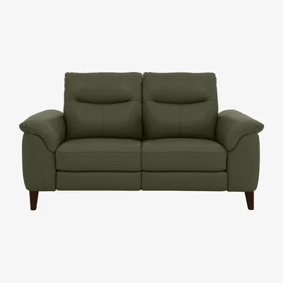 Furniture Village Morgan 2 Seater Leather Power Recliner Sofa - Oslo Pine