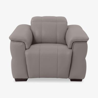 Furniture Village Inca NC Leather Power Recliner Chair with Power Headrest - Lead Grey