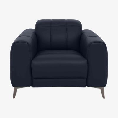 Furniture Village Ezra Leather Power Recliner Chair - Peacock