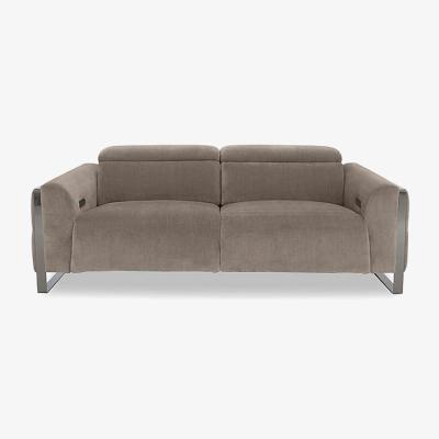 Furniture Village Gisella Fabric 3 Seater Power Recliner Sofa with Power Headrests - Manhattan Nutmeg