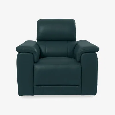 Furniture Village Genius Leather Power Recliner Chair with Power Headrest