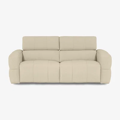 Furniture Village Cube Fabric 3 Seater Power Recliner Sofa with Power Headrests