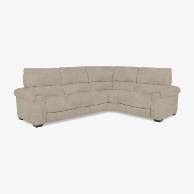 Furniture Village Nixon Fabric Right Hand Facing Corner Power Recliner Sofa - R120 Light Khaki