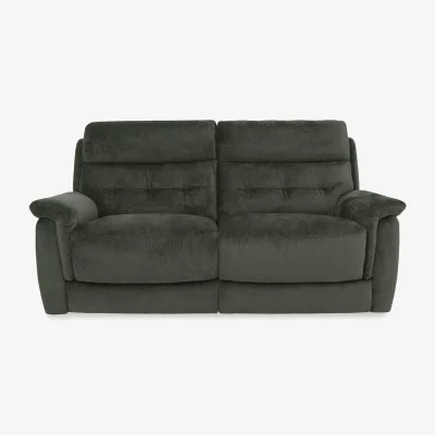 Furniture Village Springer Fabric 3 Seater Power Recliner Sofa - R352 Forest Green