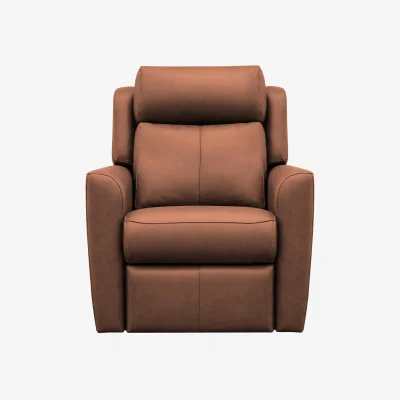 Furniture Village G Plan - Wren NC Leather Power Recliner Chair with Power Headrest and Power Lumbar - Cambridge Conker