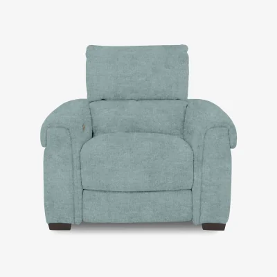 Furniture Village Nixon Fabric Power Recliner Chair - Baby Blue