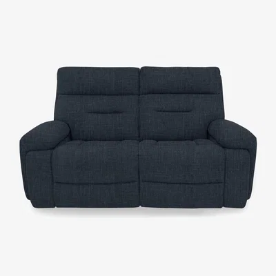 Furniture Village Cinemax 2 Seater Fabric Power Recliner Sofa with Power Headrests and Media Arms - Black Mica