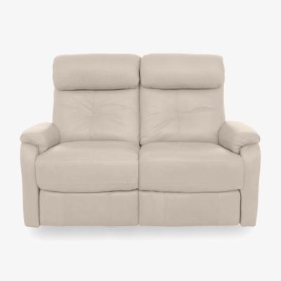 Furniture Village World of Leather - Compact Collection Titch BV Leather 2 Seater Power Recliner Sofa - Dapple Grey