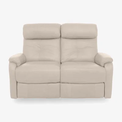 Furniture Village World of Leather - Compact Collection Titch BV Leather 2 Seater Power Recliner Sofa - Dapple Grey