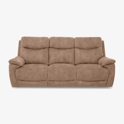 Furniture Village Sloane 3 Seater 3 Cushion Fabric Power Recliner Sofa - Dexter Sand - Sofas and Armchairs