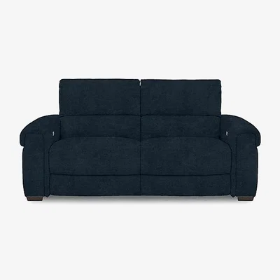Furniture Village Nixon Fabric 3 Seater Power Recliner Sofa - R304 Navy Blue