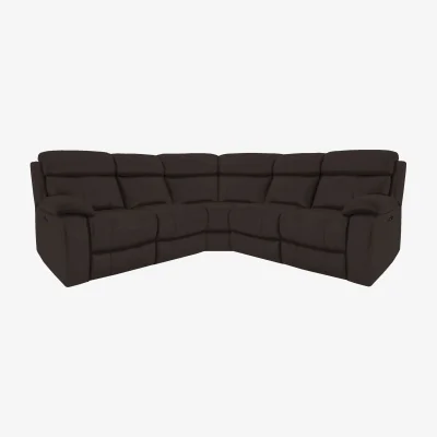 Furniture Village World of Leather - Moreno BV Leather Power Recliner Corner Sofa with Power Headrests - Dark Chocolate