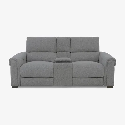 Furniture Village Nixon 2 Seater Fabric Power Recliner Sofa with Cupholder Power Console