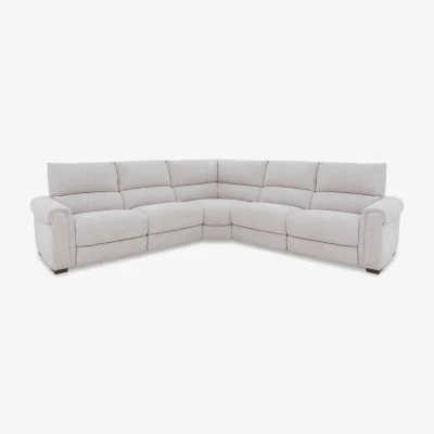 Furniture Village Nixon Fabric Large Corner Power Recliner Sofa - R110 Sand