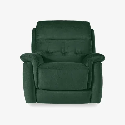 Furniture Village Springer Fabric Power Recliner Armchair - Emerald Green