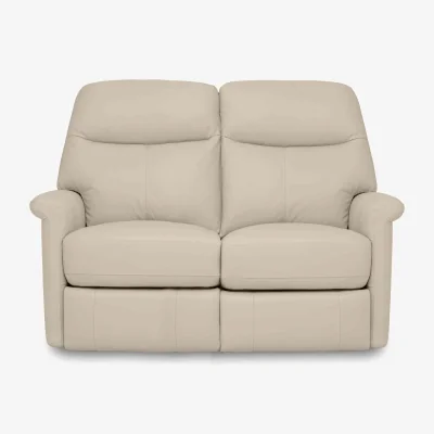 Furniture Village World of Leather - Compact Collection Lille 2 Seater Power Recliner NC Leather Sofa - NC Bisque