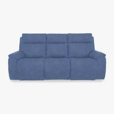 Furniture Village Aero Fabric 3 Seater Power Recliner Sofa with Power Headrests