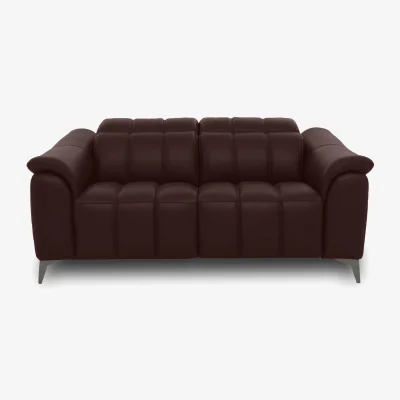 Furniture Village Angelo Leather 2 Seater Power Recliner Sofa with Power Headrests - Burgundy