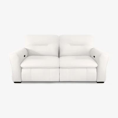 Furniture Village World of Leather - Restore BV Leather 3 Seater Power Recliner Sofa - BV Star White