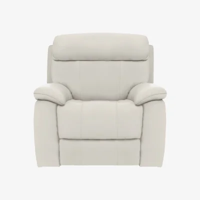 Furniture Village Moreno BV Leather Power Recliner Armchair with Power Headrest - Frost