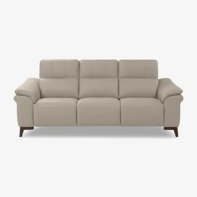 Furniture Village Nicoletti - Marconi 3 Seater 3 Cushion Leather Recliner Sofa with Headrests and Power Lumbar - Torello Fango