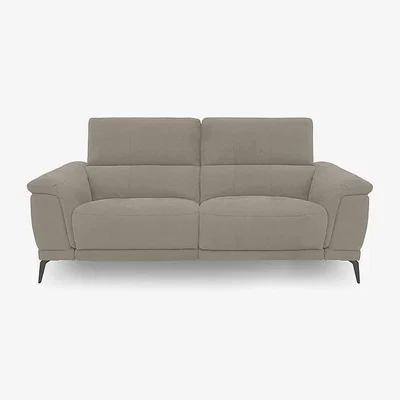 Furniture Village Lecce 3 Seater Fabric Power Recliner Sofa with Power Headrests - Light Khaki