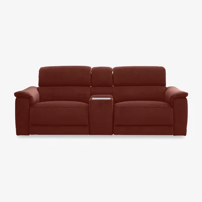 Furniture Village Genius Fabric 3 Seater Power Recliner Media Sofa with Power Headrests, Power Lumbar and Heated Seats