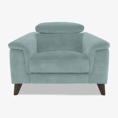 Furniture Village Wade Fabric Power Recliner Chair - Baby Blue