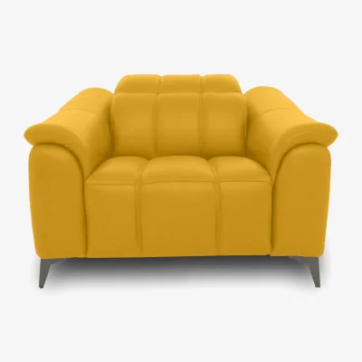 Furniture Village Angelo Leather Power Recliner Chair with Power Headrest - Giallo