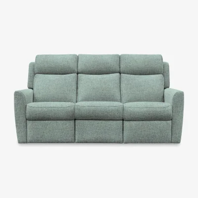 Furniture Village G Plan - Wren 3 Seater Fabric Recliner Sofa with Headrests and Power Lumbar - Dapple Kingfisher