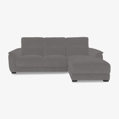 Furniture Village Saffron Fabric 3 Seater Power Recliner Sofa with Storage Right Hand Facing Chaise End