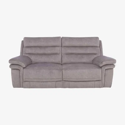 Furniture Village Berlin 3 Seater Fabric Power Recliner Sofa - Light Grey