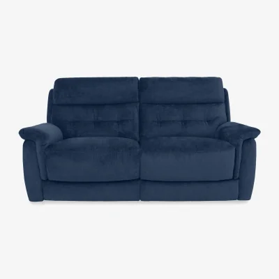Furniture Village Springer Fabric 3 Seater Power Recliner Sofa - R330 Steel Blue