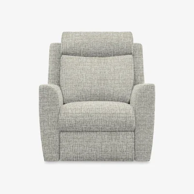 Furniture Village G Plan - Wren Fabric Power Recliner Chair with Power Headrest and Power Lumbar - Waffle Smoke