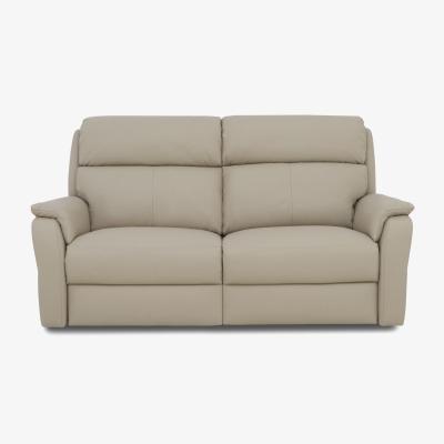 Furniture Village Nicoletti - Vito TO Leather 2 Seater Recliner Sofa with Headrests and Power Lumbar - Torello Fango